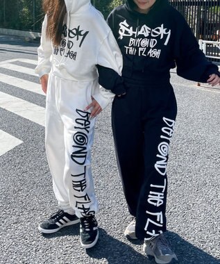 WEGO ハンドライティングショートパーカー ホワイト