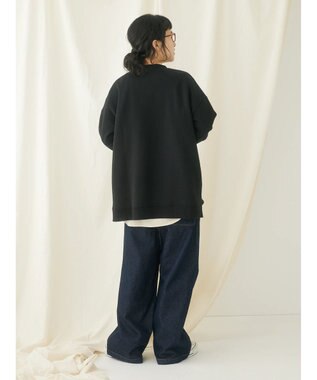 CRAFT STANDARD BOUTIQUE 裏起毛クルーネックチュニック Black