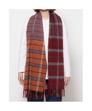 UNBILLION カシュネ cache nez / ウールメニーチェックストール レッド