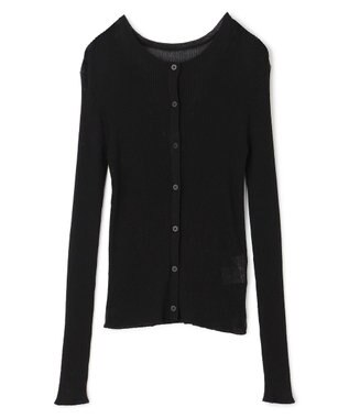 uncrave シアーニット カーディガン（uncrave WHITE） ブラック