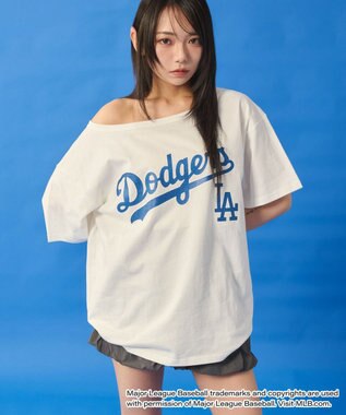 WEGO 別注MLBオフショルビッグT 柄1