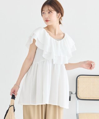 earth music&ecology ラッフルフリルワンピース
