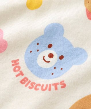 MIKI HOUSE HOT BISCUITS 【80-120cm】 カラフルビーンズ 総柄長袖Tシャツ マルチカラー