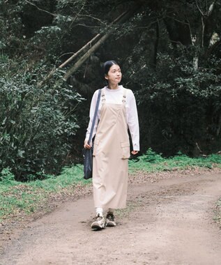 SHARE PARK LADIES 【撥水・UVカット・ストレッチ・軽量 】ナイロンジャンパースカート（S・Mサイズ） ベージュ系