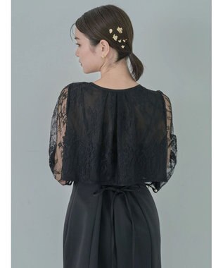 earth music&ecology ＳＥＴ２点　レースブラウス付きナローワンピース Black