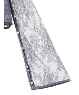 earth music&ecology ＳＥＴ２点　レースブラウス付きナローワンピース Grayish Blue