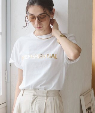 WEGO 【ANGIE VINTAGE】フロッキーロゴプリントTシャツ 柄6