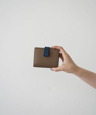 Atelier nuu 日本製 本革 バイカラーnoble 二つ折れウォレット トープ