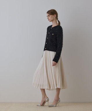 GRACE CONTINENTAL メッシュプリーツスカート キナリ