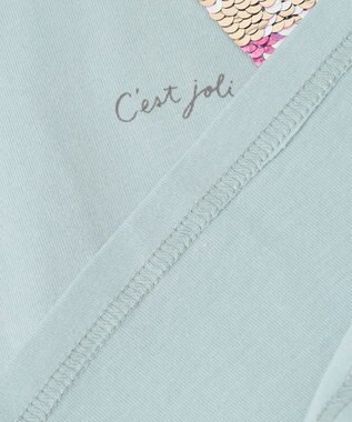 ANY KIDS 接触冷感 ミラクルスパンコール Tシャツ サックスブルー系