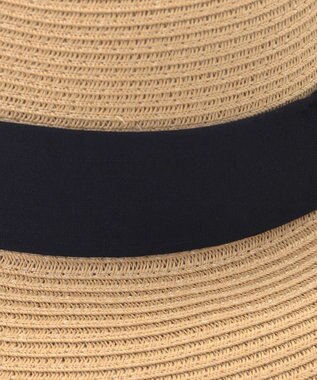 ANY KIDS 【UVカット】【日よけ付き】リボンブレードハット モカ×ブラックリボン