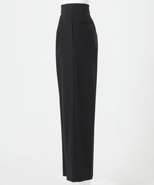 23区 【エステータ】コットンダブルクロス ワイドシルエットパンツ ブラック系