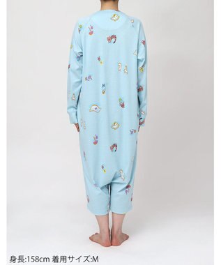 tsumori chisato SLEEP ツモリチサト ネグリジェ 綿100%(本体) スムース素材 長袖 ロング丈 ルームウエア レディース UNX589 /ワコール サックス