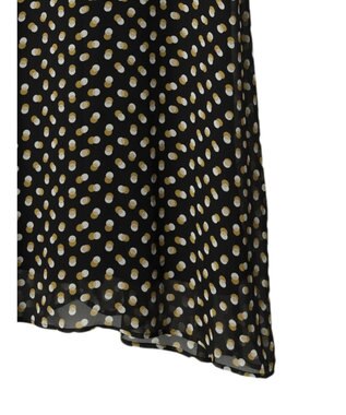 Green Parks armonia．ドットプリントパイピングワンピース Black