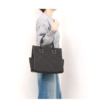 UNBILLION 【テレビ ドラマ着用アイテム】カシュカシュ cachecache / キルティングスクエアトートバッグM ブラック