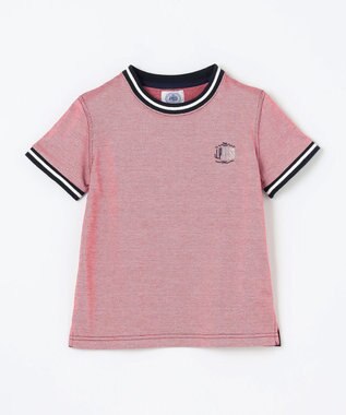 J.PRESS KIDS 【110-130cm】COOLMAX コンビボーダー リブＴシャツ レッド系