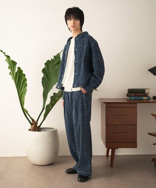 WEGO ネップデニムバギーパンツ デニムインディゴ