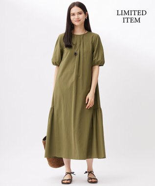 自由区 【カタログ掲載・WEB限定・接触冷感・UVカット・洗える】ファンクショナル ドレス カーキ