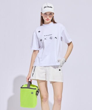 PW CIRCULUS 【WOMEN】アニマルグラフィックモックネック  ゴルフウェア レディース ホワイト系