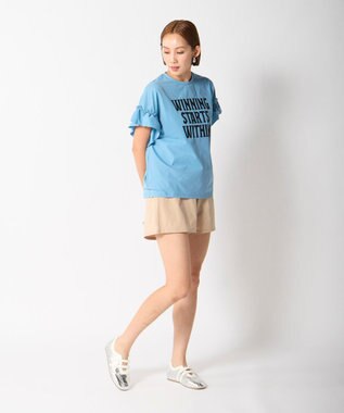 OP／FILA 【Kappa】フリル半袖Tシャツ ブルー