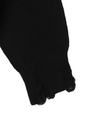 WEGO バタフライWジップシャギーパーカー ブラック