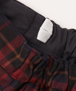 ANY KIDS チェック柄 プリーツ キュロット 赤系チェック