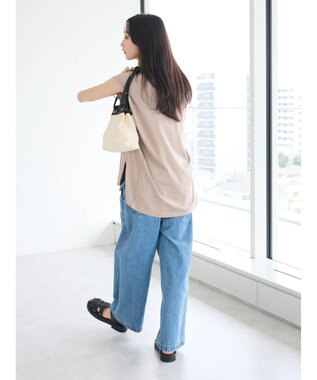 CRAFT STANDARD BOUTIQUE リメイクロゴノースリーブTee Pink Beige