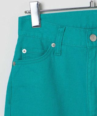 WEGO カラーウエストフィットワイドストレートパンツ グリーン