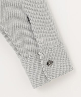 JOSEPH ABBOUD 【人気！多機能ポロシャツ】ペイズリー柄　ウィンターダディポロシャツ ライトグレー系