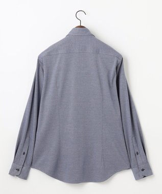 JOSEPH ABBOUD 【ジャージーシャツで快適な着心地】コンパクトジャージー バーズアイ シャツ サックスブルー系