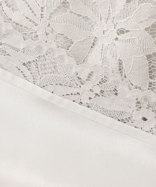 自由区 【XSサイズ～/洗える/セット可】フラワーコードレース ペプラムブラウス ライトグレー系