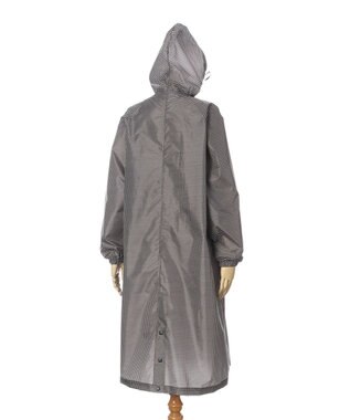 MOONBAT 【収納袋付き】FLAT PURE サイクル レインコート チェック 自転車 ブラック