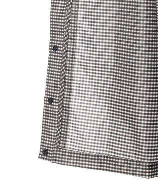 MOONBAT 【収納袋付き】FLAT PURE サイクル レインコート チェック 自転車 ブラック