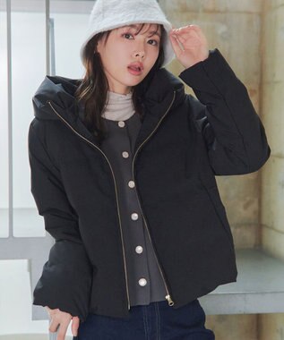 Tiaclasse L 【洗える】スポンジニットパールボタンカーディガン チャコールグレー