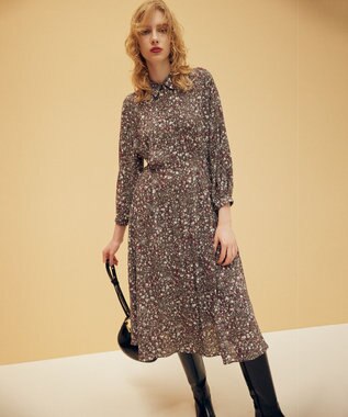 組曲 L プティフラワープリント ワンピース グレー系5