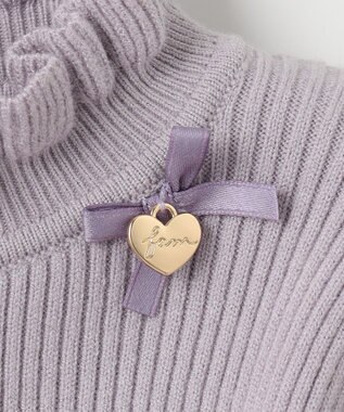 ANY KIDS 首フリルしあわせタッチニット サックスブルー