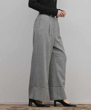 GRACE CONTINENTAL ロールアップギンガムパンツ バイカラー