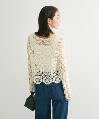 Green Parks ・ＳＵＧＡＲ　ＳＰＯＯＮ　クロシェフラワープルオーバー Off White