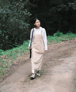 SHARE PARK LADIES 【撥水・UVカット・ストレッチ・軽量 】ナイロンジャンパースカート（S・Mサイズ） ベージュ系