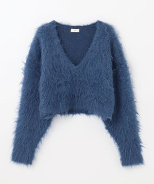 NAVE 【Nave】モヘアシャギーニットトップス ブルー系