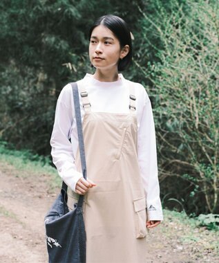 SHARE PARK LADIES 【撥水・UVカット・ストレッチ・軽量 】ナイロンジャンパースカート（S・Mサイズ） ベージュ系