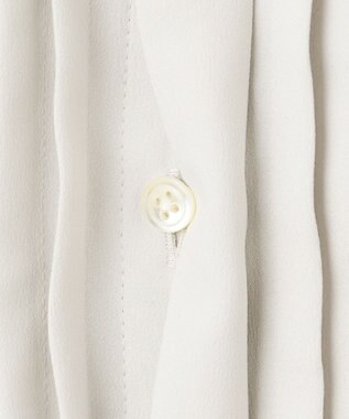 J.PRESS LADIES 【洗える】ヌーディスバックサテン タックプリーツ ブラウス グレージュ系