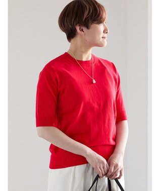 Te chichi 14G天竺ハーフスリーブニットプルオーバー