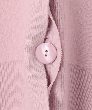 ICB 【洗える】ウールカシミヤ Vネックカーディガン ピンク系