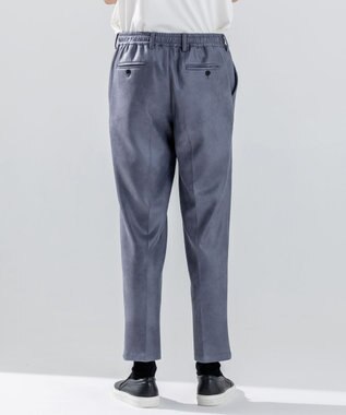 JOSEPH HOMME 新素材【ストレッチ/光沢感】レザーライクジャージードロスト付きテーパードパンツ / PEGG CONVERTIBLE ライトグレー系