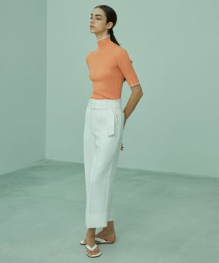 BEIGE， LUPINE / タートルニット Apricot×White