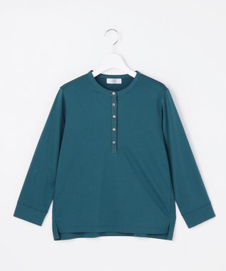 J.PRESS LADIES L ドライポンチ ヘンリーネック カットソー