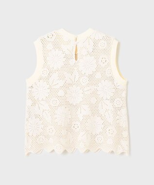 GRACE CONTINENTAL クロシュ刺繍トップ ホワイト