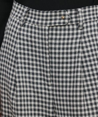 GRACE CONTINENTAL ロールアップギンガムパンツ バイカラー