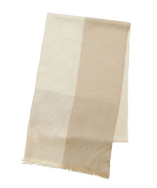 MOONBAT FURLA シルクカシミヤジャカードストール／幅55cm オフホワイト